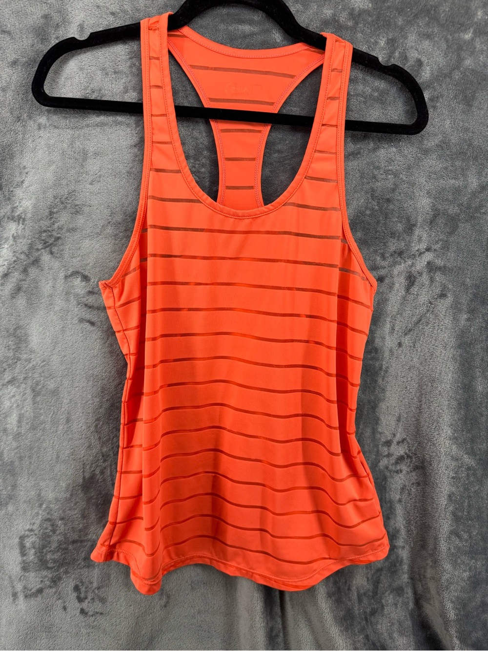 Zyia Orange Havana Work Out Racer Back Breathable Tank Top Size Small